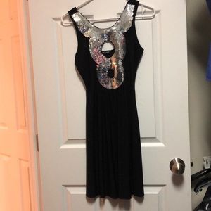 Black and silver sparkle dress